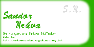 sandor mrkva business card